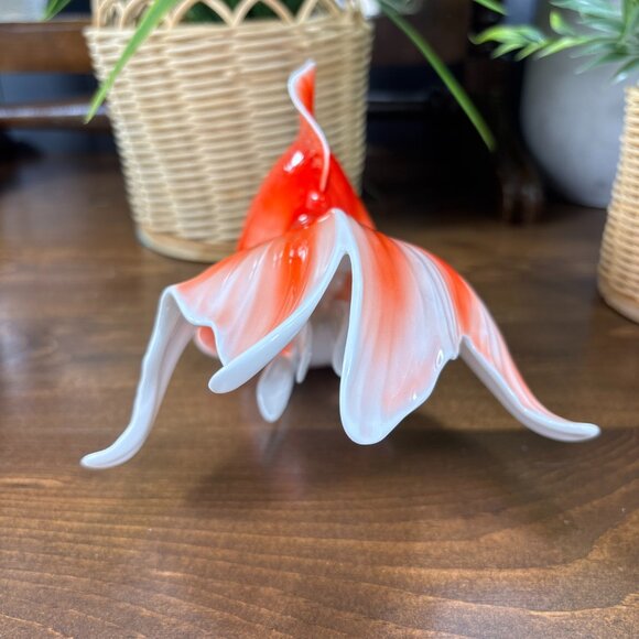 Vintage Noritake Goldfish Figurine Bone China Red Koi Fish Statue Collectible - Picture 2 of 16